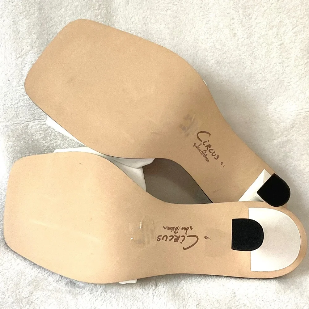 White Circus Sam Edelman Cushioned Comfy Stretchy Slip On Sandal Size 9 - Picture 9 of 16